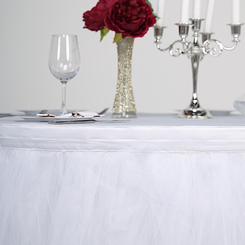 21 feet x 29" Multi Layers Tulle TABLE SKIRT Party Wedding Booth Decorations - Picture 40 of 42