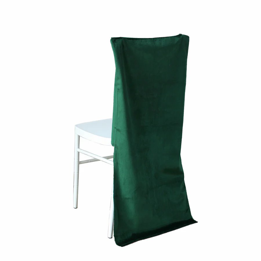 Soft Velvet Chiavari Chair Back Slipcover Party Events Reception Decorations