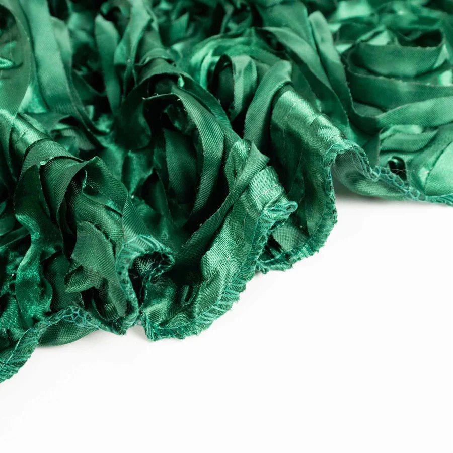 120-Inch ROUND Satin Ribbon Roses Tablecloth Decoration Dinner Wedding Linens - Picture 62 of 118
