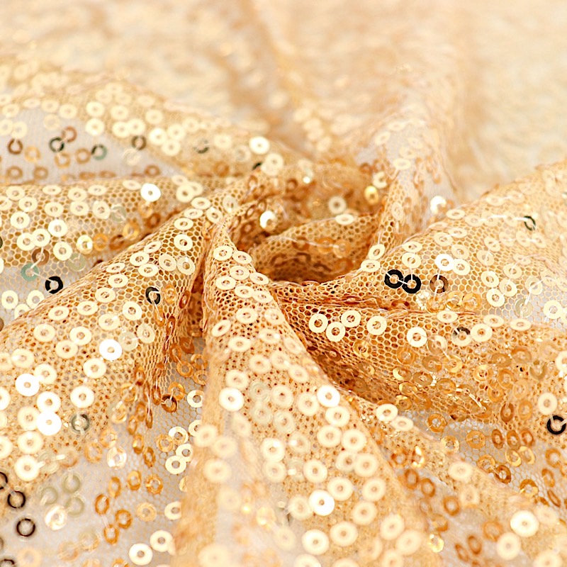 GOLD Sequined 120" ROUND TABLECLOTH Designer Wedding Party Catering Linens product image view 8