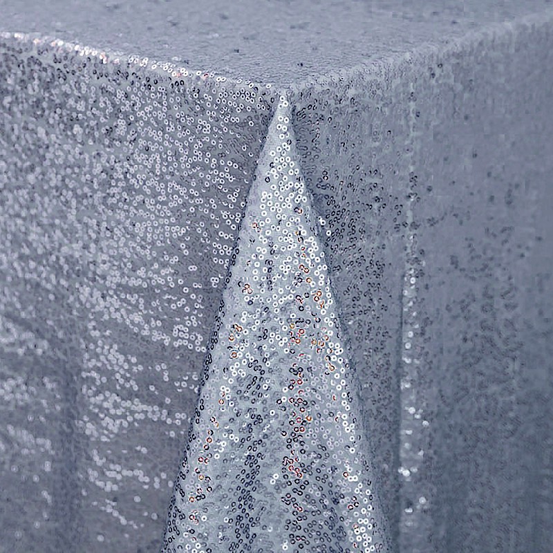 60" x 102" Sequin RECTANGULAR Tablecloth Dinner Wedding Linens Party Decorations - Picture 31 of 54
