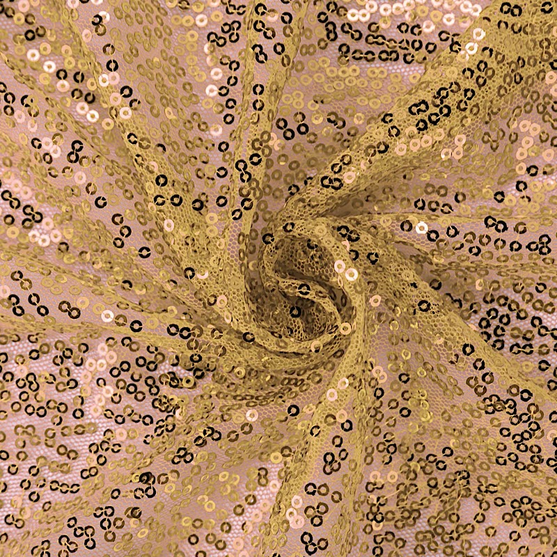 GOLD Sequined 90x156" RECTANGLE TABLECLOTH Designer Wedding Party Catering Linen - Picture 8 of 10