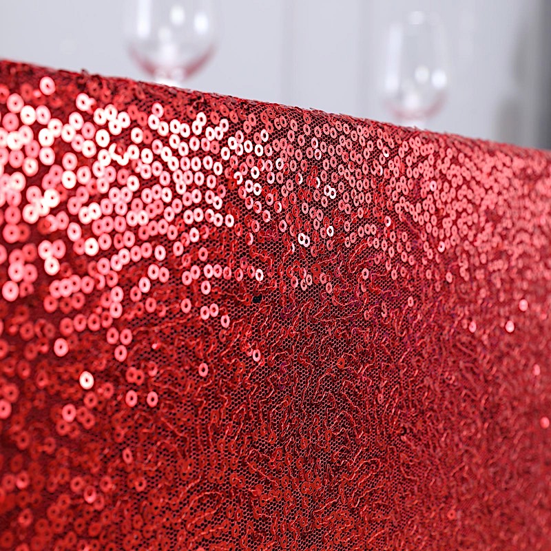 Rote Pailletten 90x156" RECHTECK TISCHDECKE Designer Hochzeit Party ANGEBOT - Bild 7 von 10