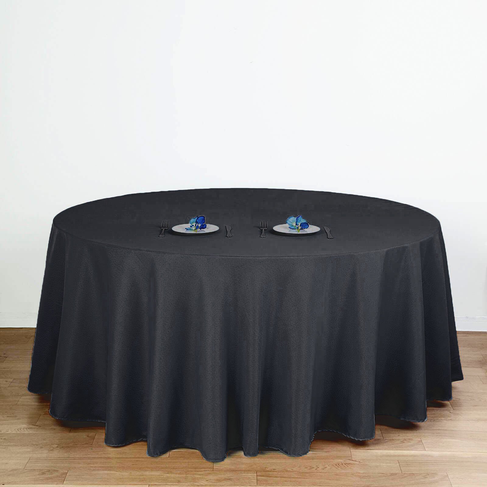 Round 120" Premium High Quality Polyester Tablecloth Wedding Party Table Linens - Picture 18 of 163