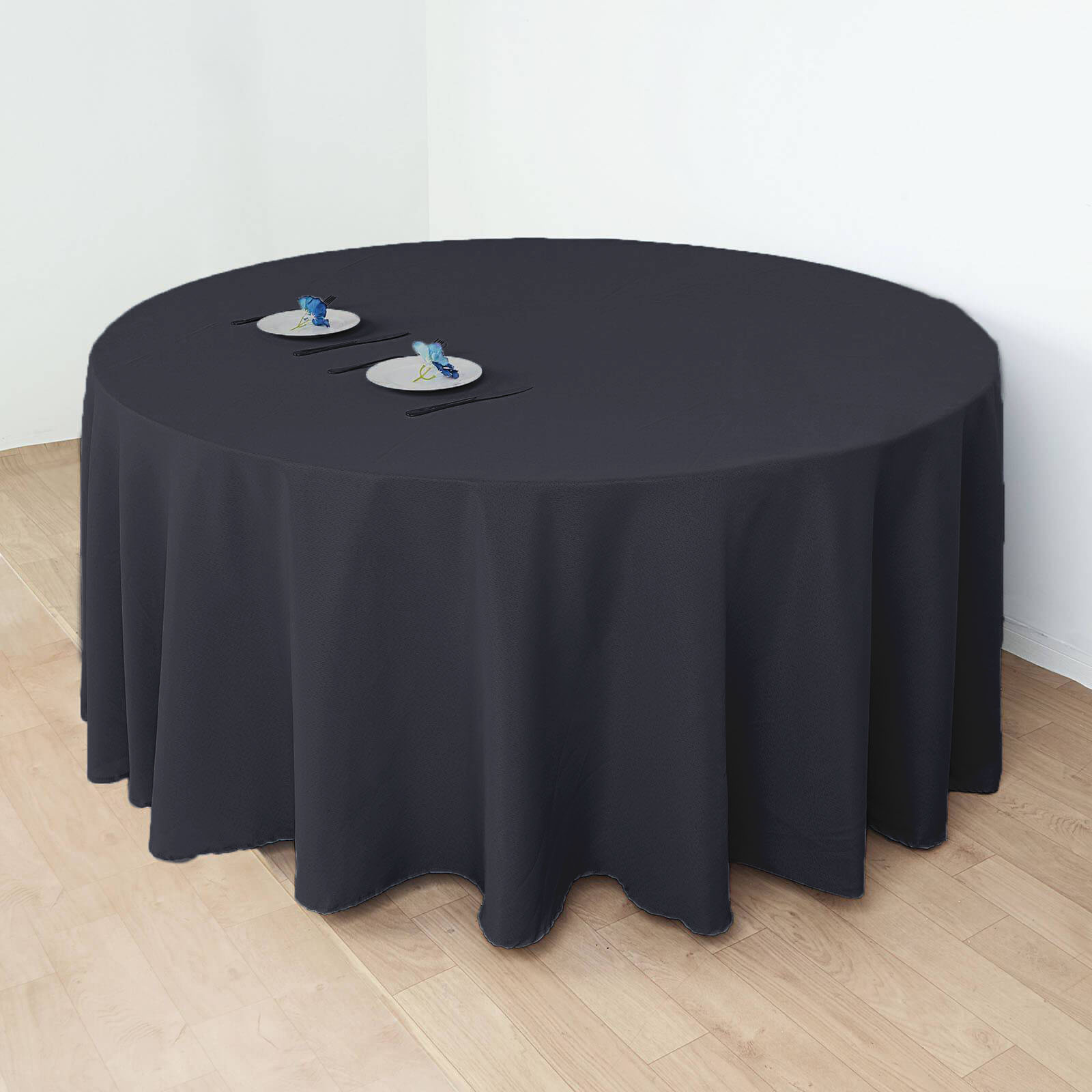 Round 120" Premium High Quality Polyester Tablecloth Wedding Party Table Linens - Picture 17 of 163