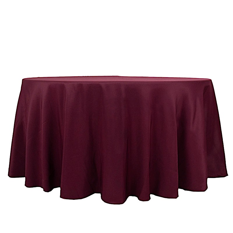 Round 120" Premium High Quality Polyester Tablecloth Wedding Party Table Linens - Picture 27 of 163