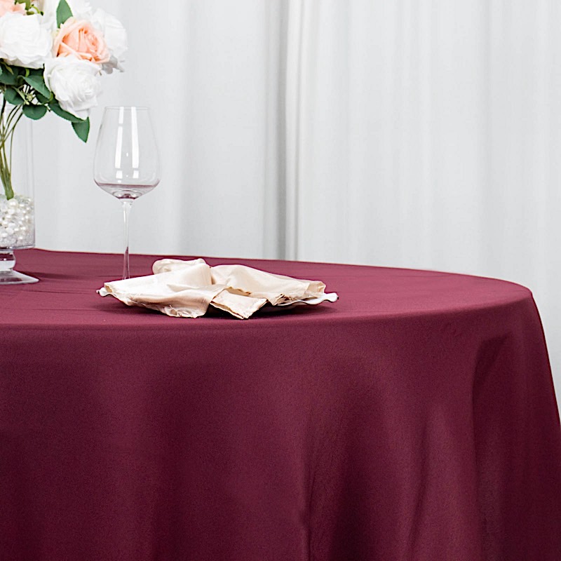 Round 120" Premium High Quality Polyester Tablecloth Wedding Party Table Linens - Picture 30 of 163