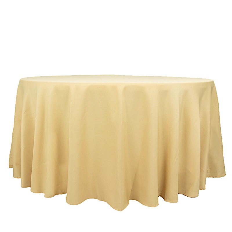 Round 120" Premium High Quality Polyester Tablecloth Wedding Party Table Linens - Picture 35 of 163