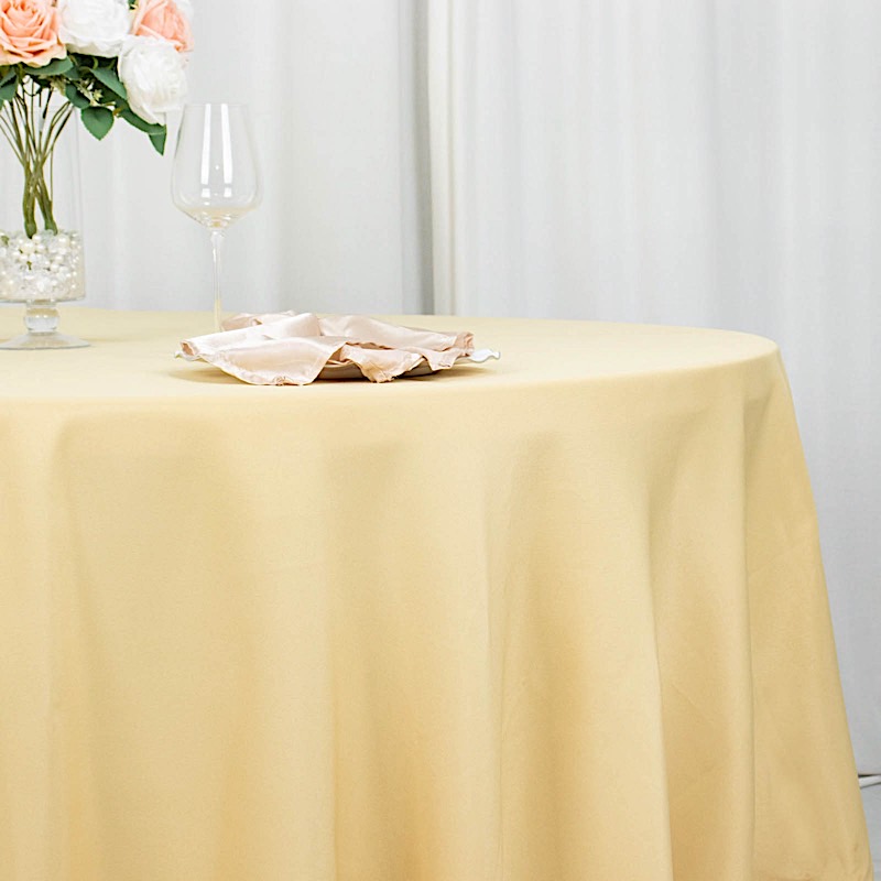Round 120" Premium High Quality Polyester Tablecloth Wedding Party Table Linens - Picture 38 of 163