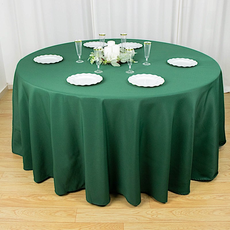 Round 120" Premium High Quality Polyester Tablecloth Wedding Party Table Linens - Picture 69 of 163