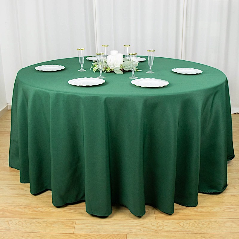 Round 120" Premium High Quality Polyester Tablecloth Wedding Party Table Linens - Picture 72 of 163