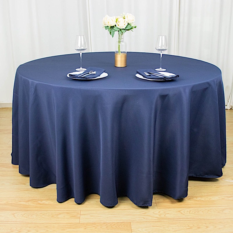 Round 120" Premium High Quality Polyester Tablecloth Wedding Party Table Linens - Picture 89 of 163