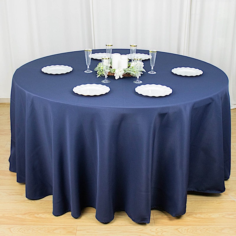Round 120" Premium High Quality Polyester Tablecloth Wedding Party Table Linens - Picture 90 of 163