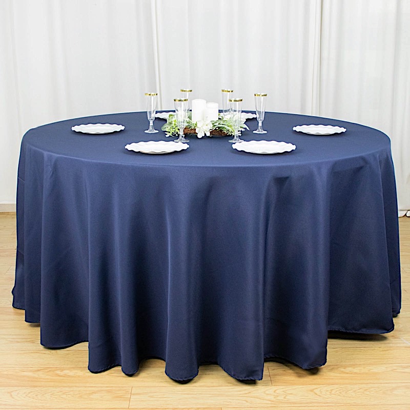 Round 120" Premium High Quality Polyester Tablecloth Wedding Party Table Linens - Picture 93 of 163