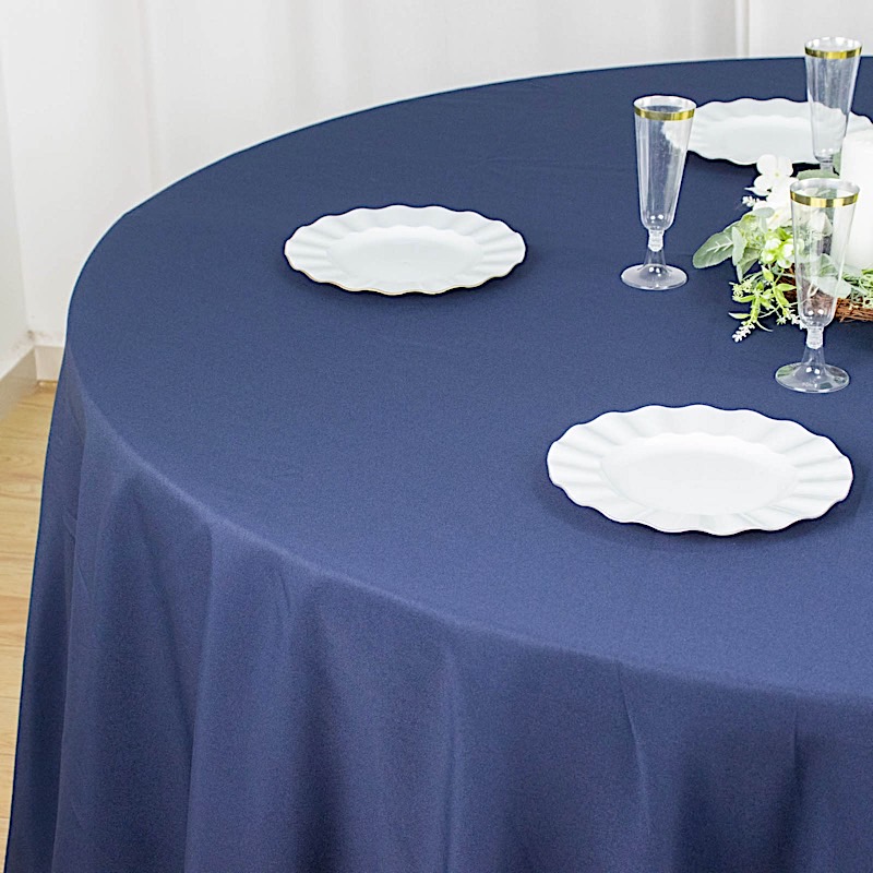Round 120" Premium High Quality Polyester Tablecloth Wedding Party Table Linens - Picture 94 of 163