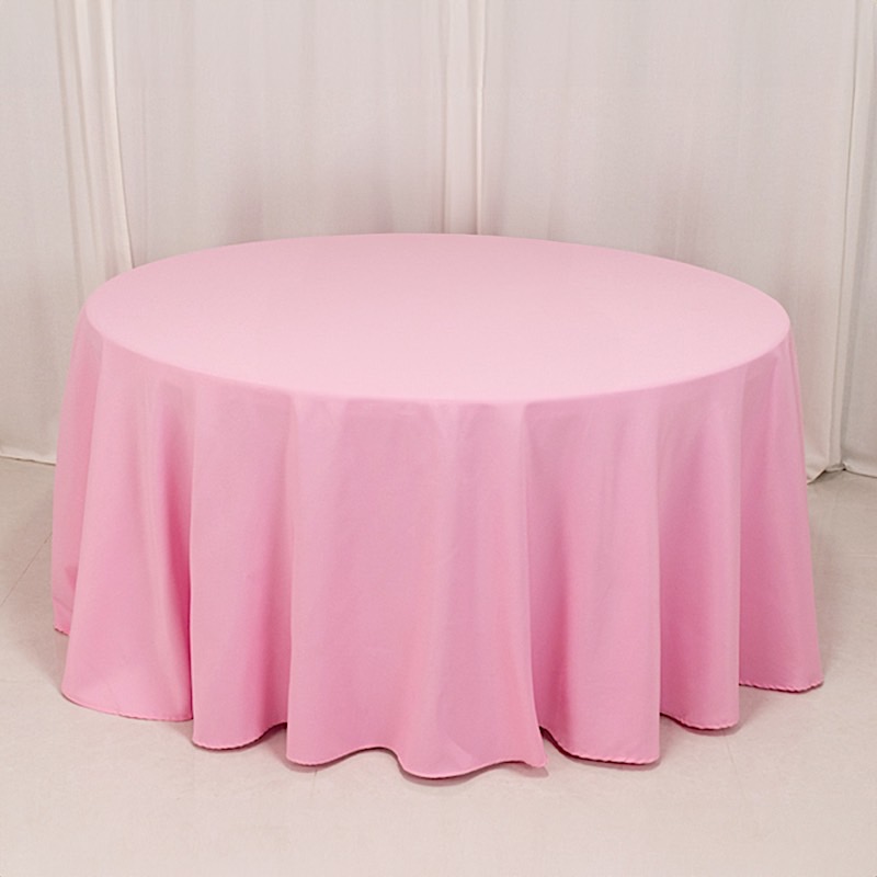 Round 120" Premium High Quality Polyester Tablecloth Wedding Party Table Linens - Picture 105 of 163