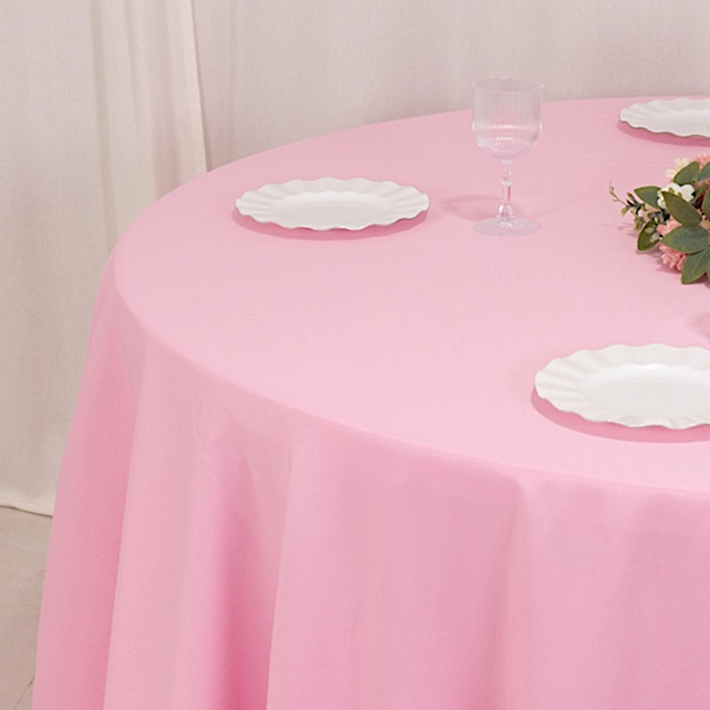 Round 120" Premium High Quality Polyester Tablecloth Wedding Party Table Linens - Picture 108 of 163