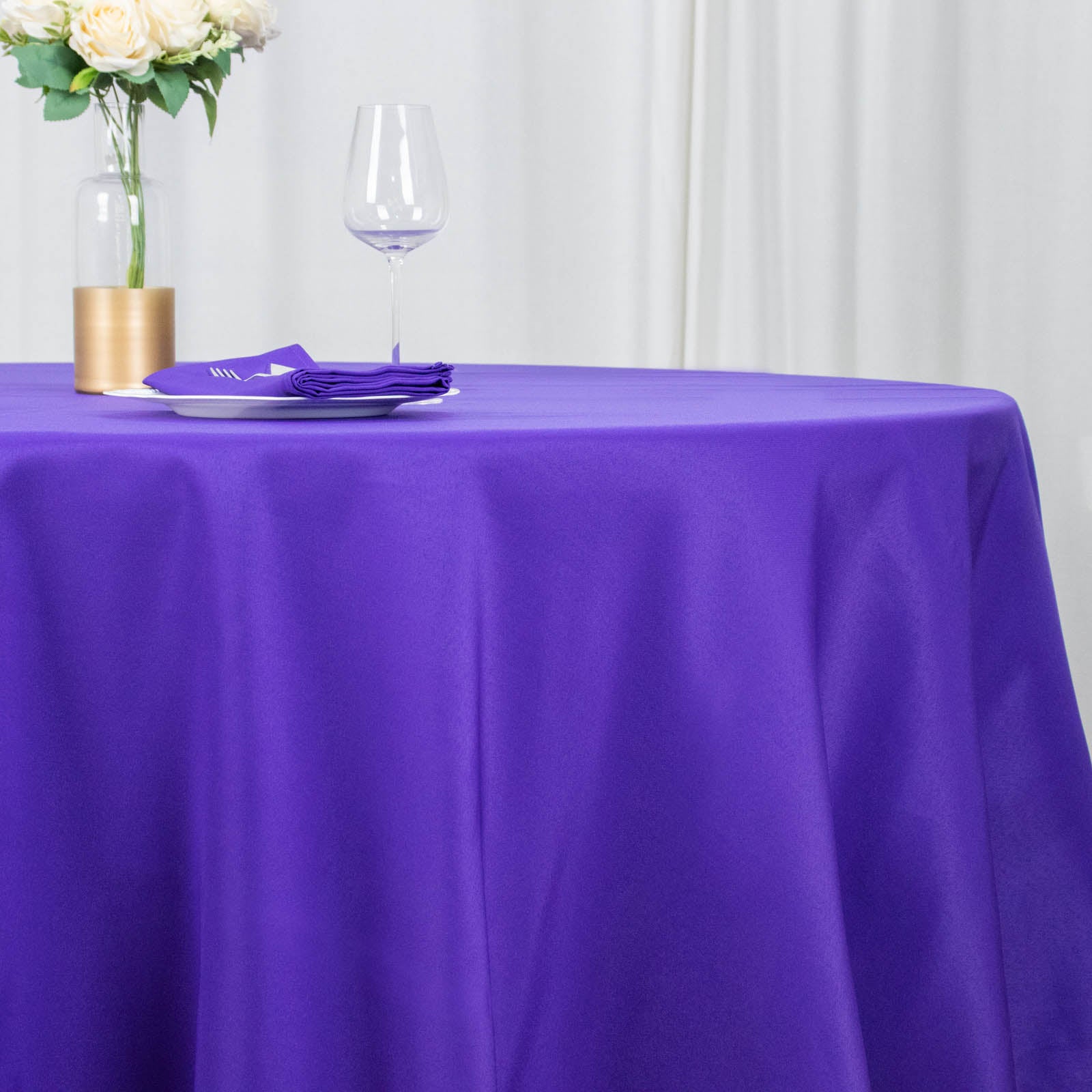 Round 120" Premium High Quality Polyester Tablecloth Wedding Party Table Linens - Picture 112 of 163