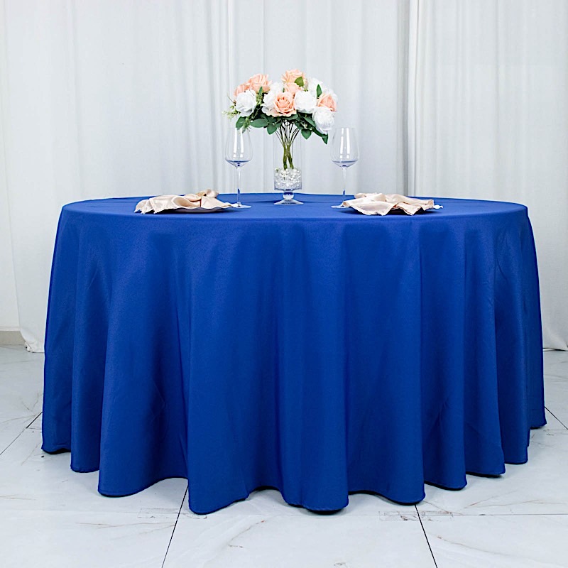 Round 120" Premium High Quality Polyester Tablecloth Wedding Party Table Linens - Picture 128 of 163