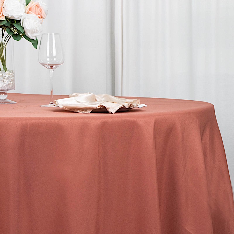 Round 120" Premium High Quality Polyester Tablecloth Wedding Party Table Linens - Picture 153 of 163