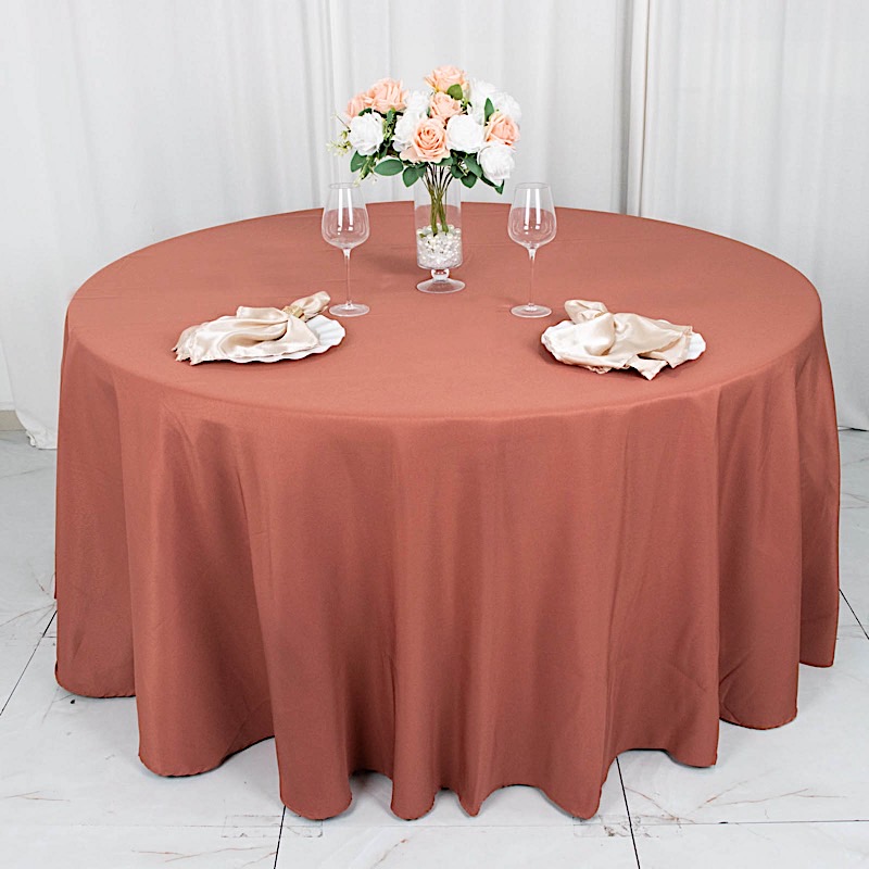 Round 120" Premium High Quality Polyester Tablecloth Wedding Party Table Linens - Picture 154 of 163