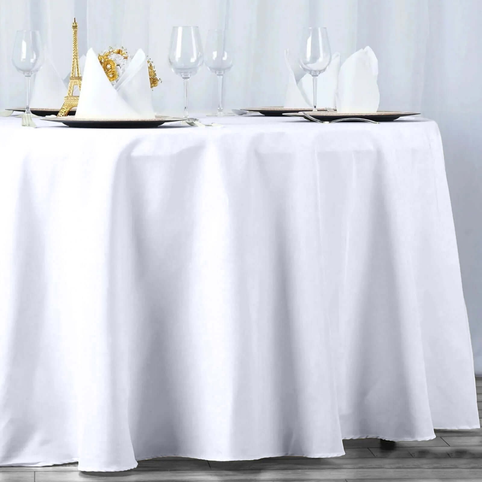 Round 120" Premium High Quality Polyester Tablecloth Wedding Party Table Linens - Picture 160 of 163