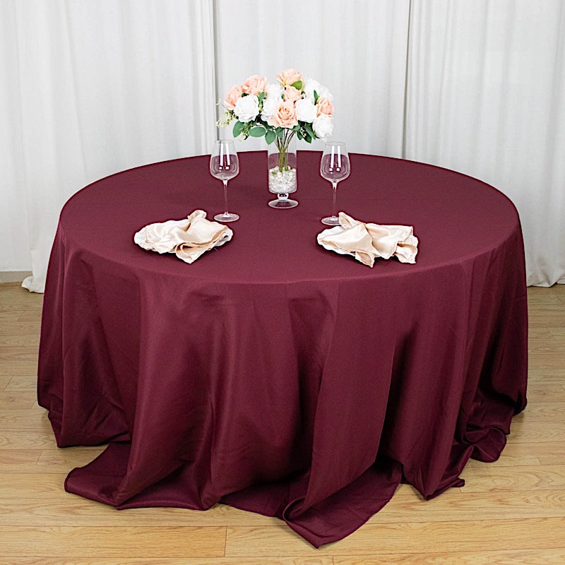6 pcs 132" Round Premium Polyester Tablecloths Wedding Party Table Linens SALE - Picture 30 of 100