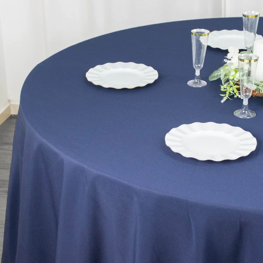 6 pcs 132" Round Premium Polyester Tablecloths Wedding Party Table Linens SALE - Picture 68 of 100