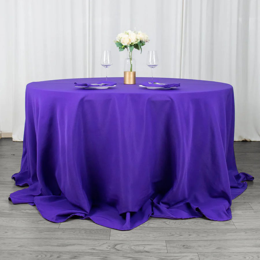 6 pcs 132" Round Premium Polyester Tablecloths Wedding Party Table Linens SALE - Picture 72 of 100