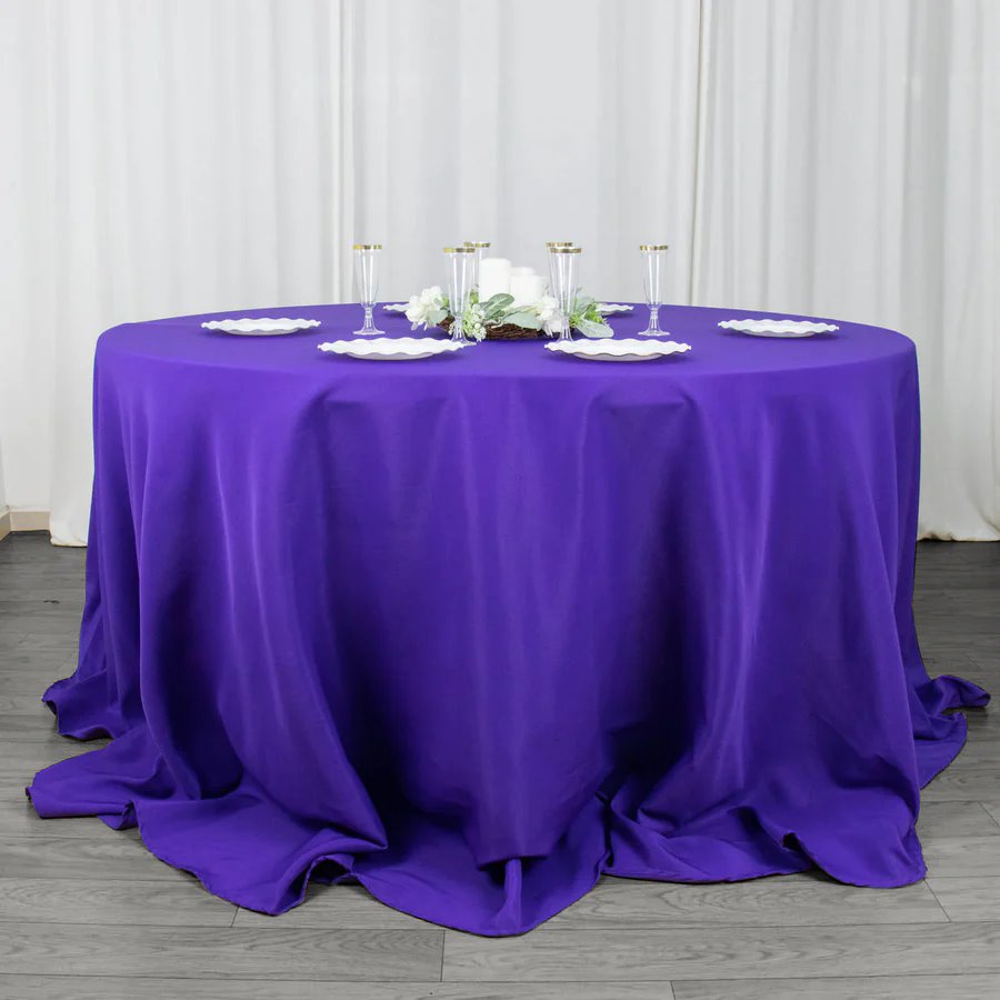 6 pcs 132" Round Premium Polyester Tablecloths Wedding Party Table Linens SALE - Picture 74 of 100