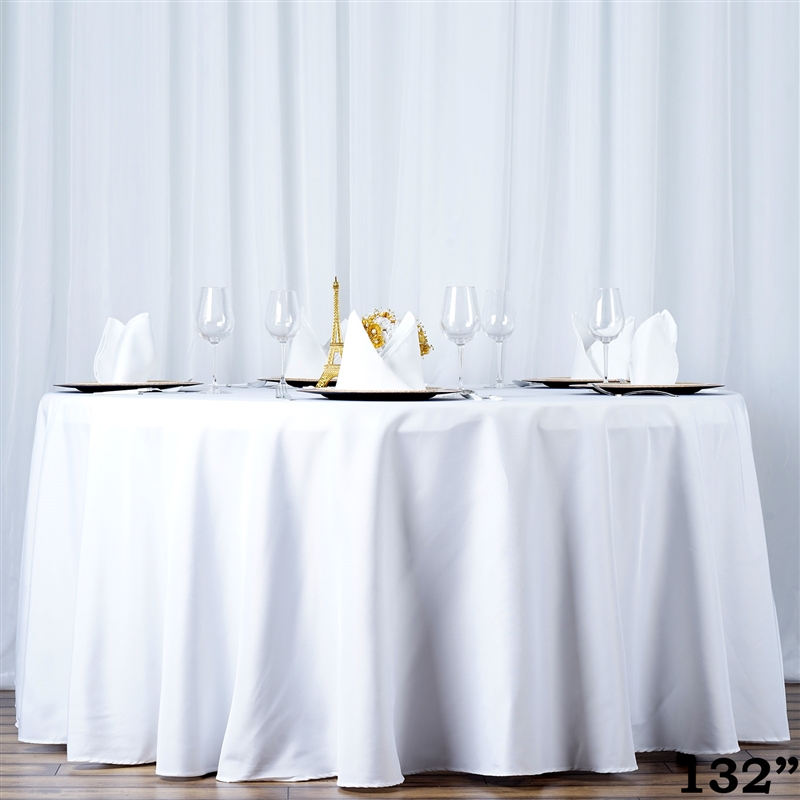 6 pcs 132" Round Premium Polyester Tablecloths Wedding Party Table Linens SALE - Picture 100 of 100