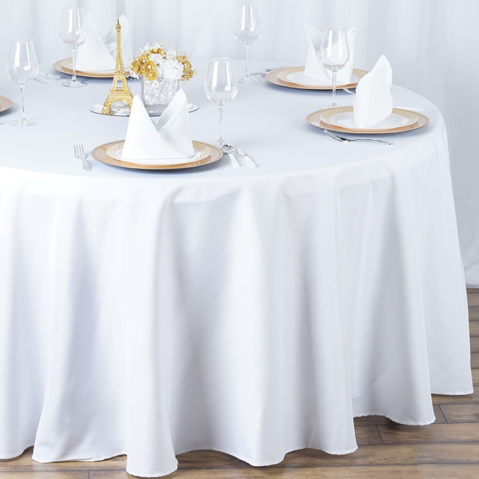 6 pcs 132" Round Premium Polyester Tablecloths Wedding Party Table Linens SALE - Picture 97 of 100