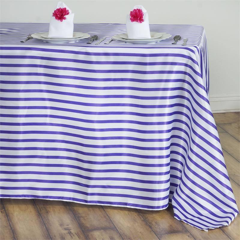 60x102" SATIN STRIPES Rectangular TABLECLOTH - Wedding PARTY Decorations SALE - Picture 11 of 11