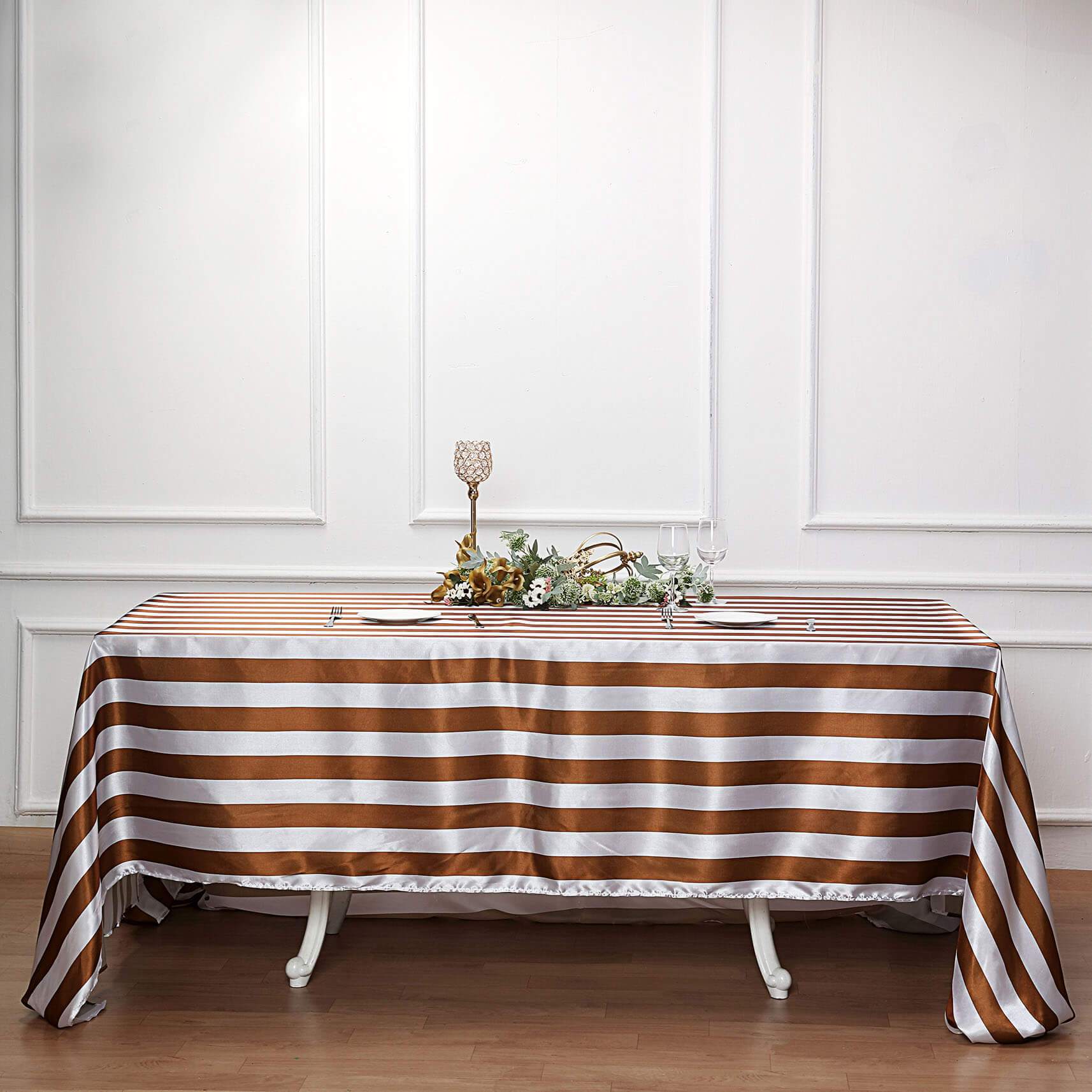 90" x 156" Satin Stripes Rectangular Tablecloth Wedding Party Decorations SALE - Picture 20 of 21