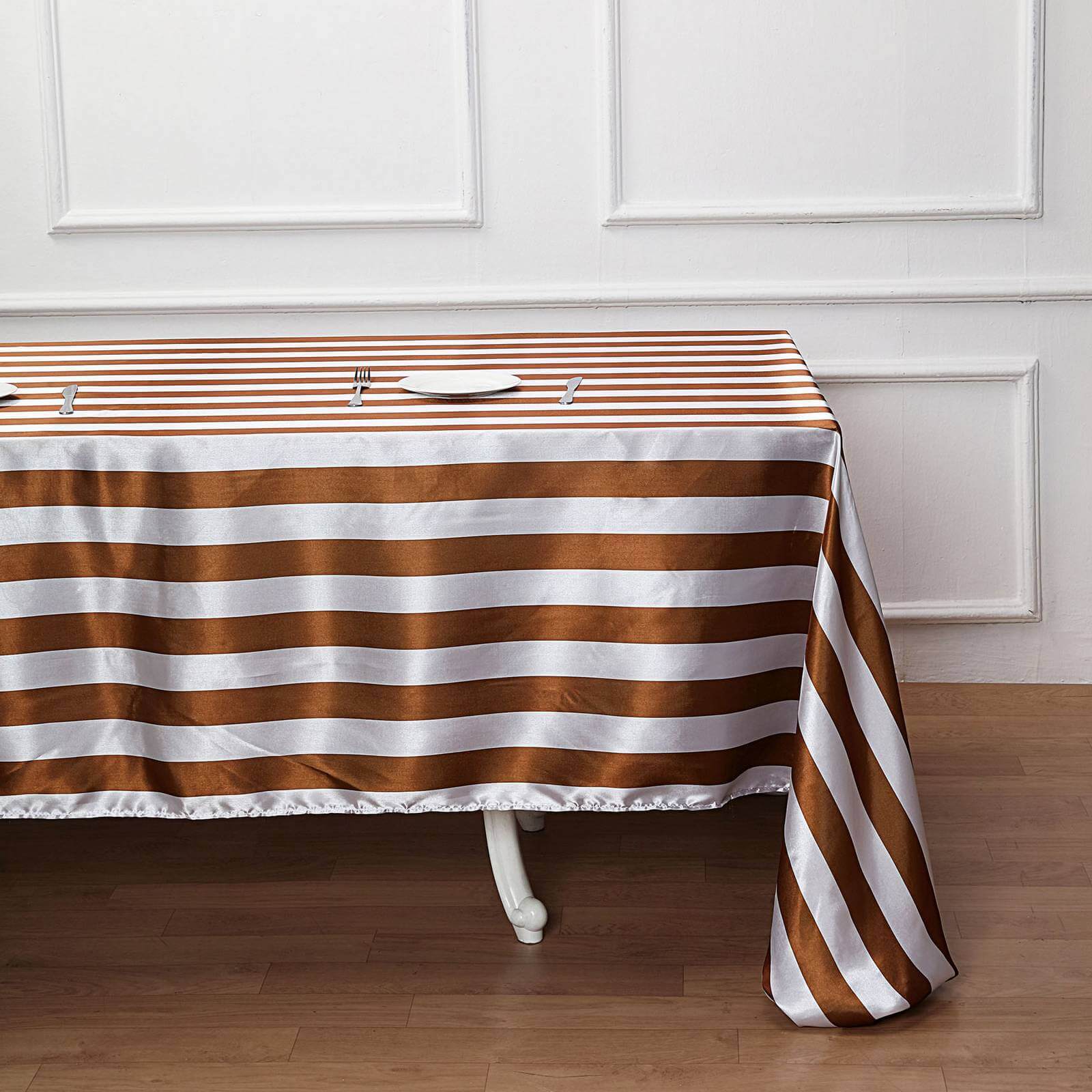 90" x 156" Satin Stripes Rectangular Tablecloth Wedding Party Decorations SALE - Picture 18 of 21