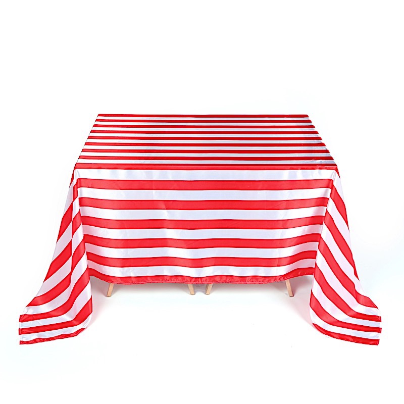 90" x 156" Satin Stripes Rectangular Tablecloth Wedding Party Decorations SALE - Picture 10 of 21