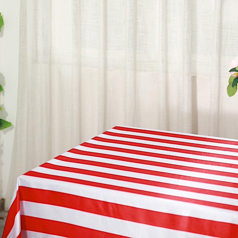 90" x 156" Satin Stripes Rectangular Tablecloth Wedding Party Decorations SALE - Picture 14 of 21