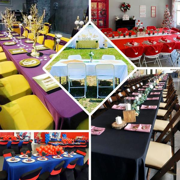 6 pcs 54x96" Polyester RECTANGULAR Tablecloths Wedding Party Table Linens SALE - Picture 43 of 65