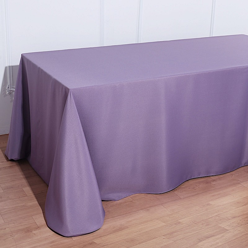 90x156-Inch RECTANGULAR Polyester Tablecloths Reception Catering Wedding Party - Picture 209 of 231