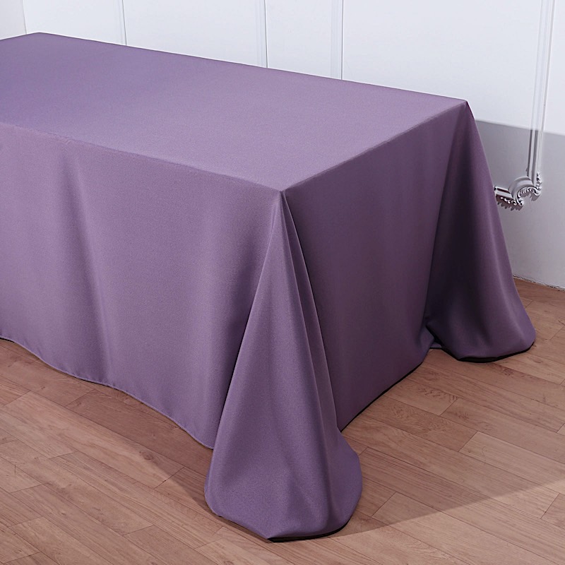 90x156-Inch RECTANGULAR Polyester Tablecloths Reception Catering Wedding Party - Picture 210 of 231