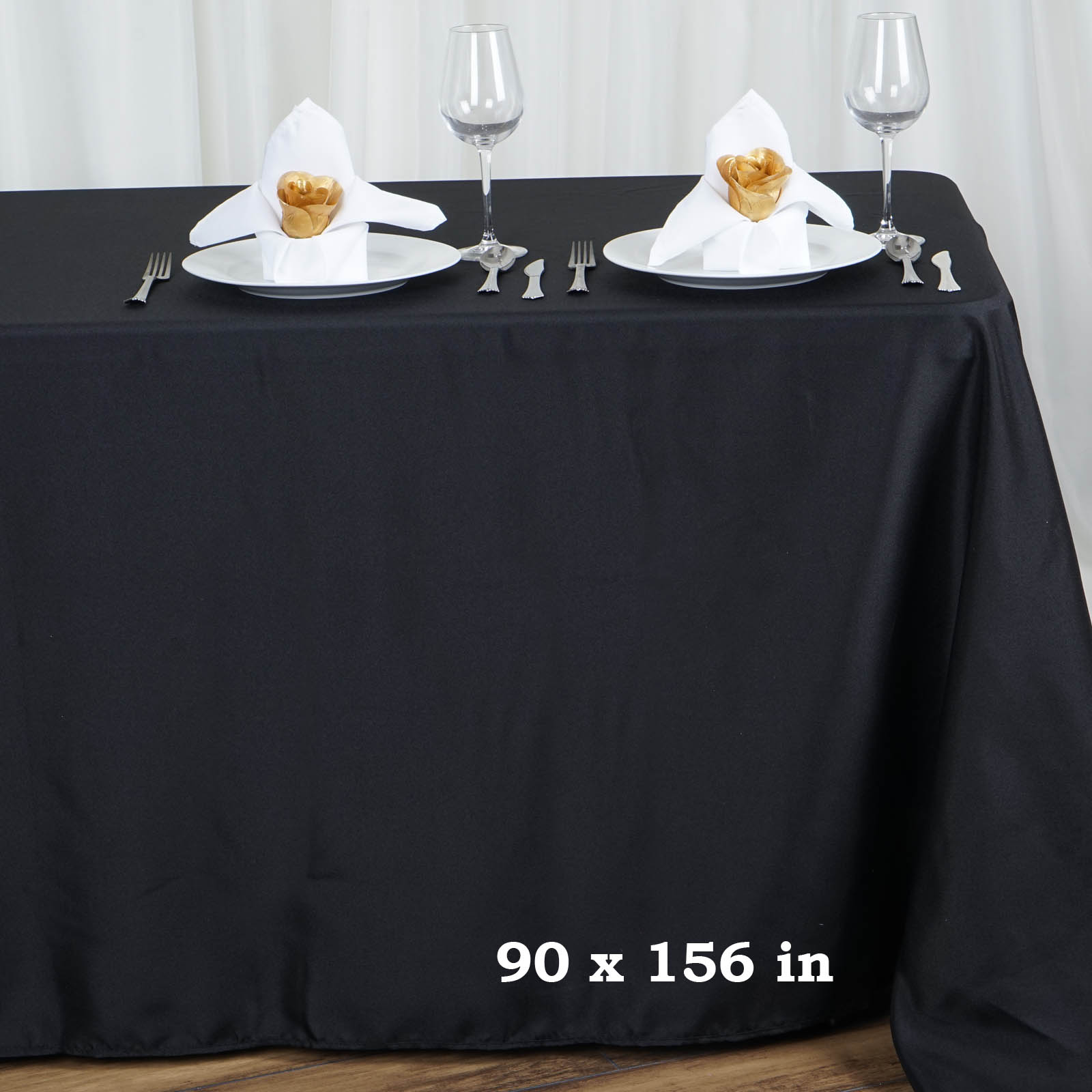 90x156-Inch RECTANGULAR Polyester Tablecloths Reception Catering Wedding Party - Picture 21 of 231