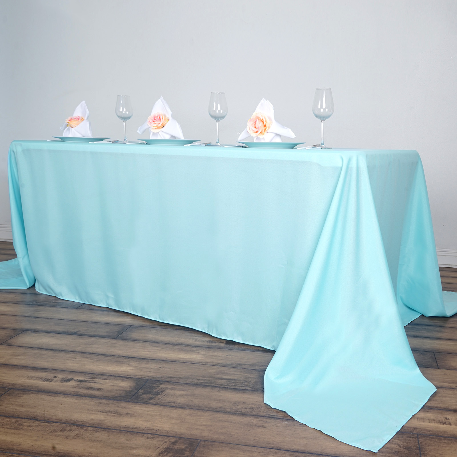 90x156-Inch RECTANGULAR Polyester Tablecloths Reception Catering Wedding Party - Picture 25 of 231