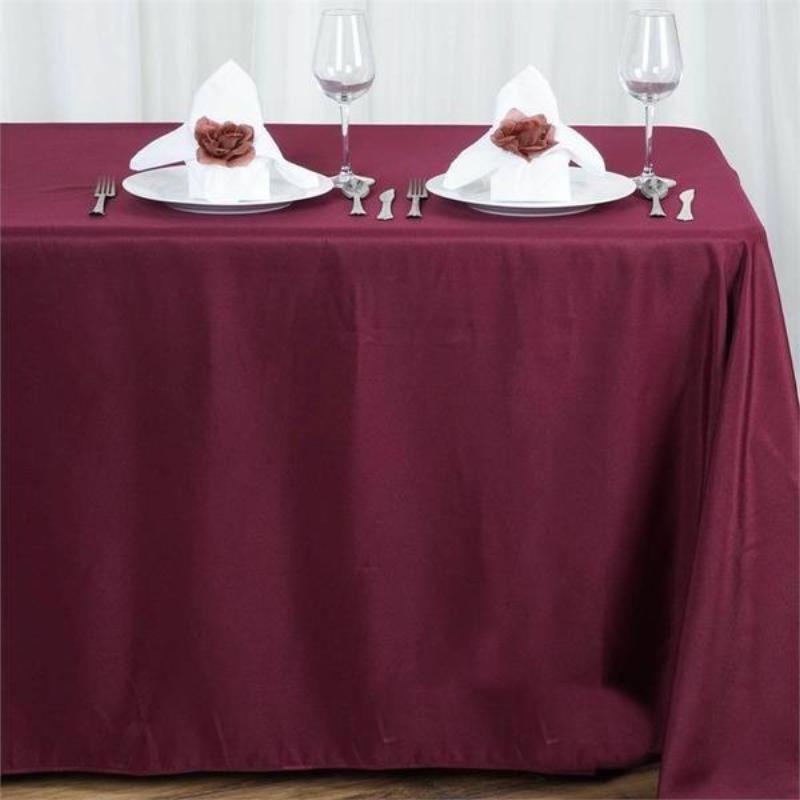 90x156-Inch RECTANGULAR Polyester Tablecloths Reception Catering Wedding Party - Picture 37 of 231