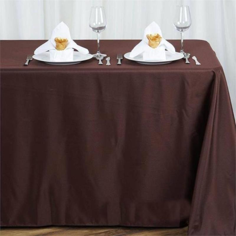 90x156-Inch RECTANGULAR Polyester Tablecloths Reception Catering Wedding Party - Picture 52 of 231
