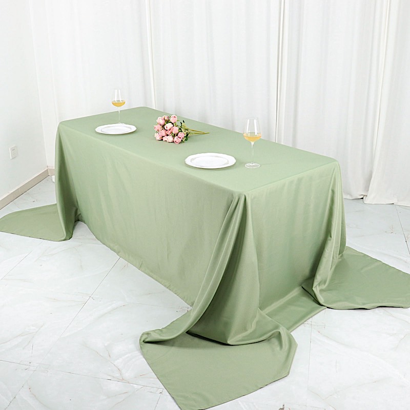90x156-Inch RECTANGULAR Polyester Tablecloths Reception Catering Wedding Party - Picture 84 of 231