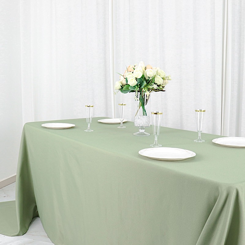 90x156-Inch RECTANGULAR Polyester Tablecloths Reception Catering Wedding Party - Picture 85 of 231