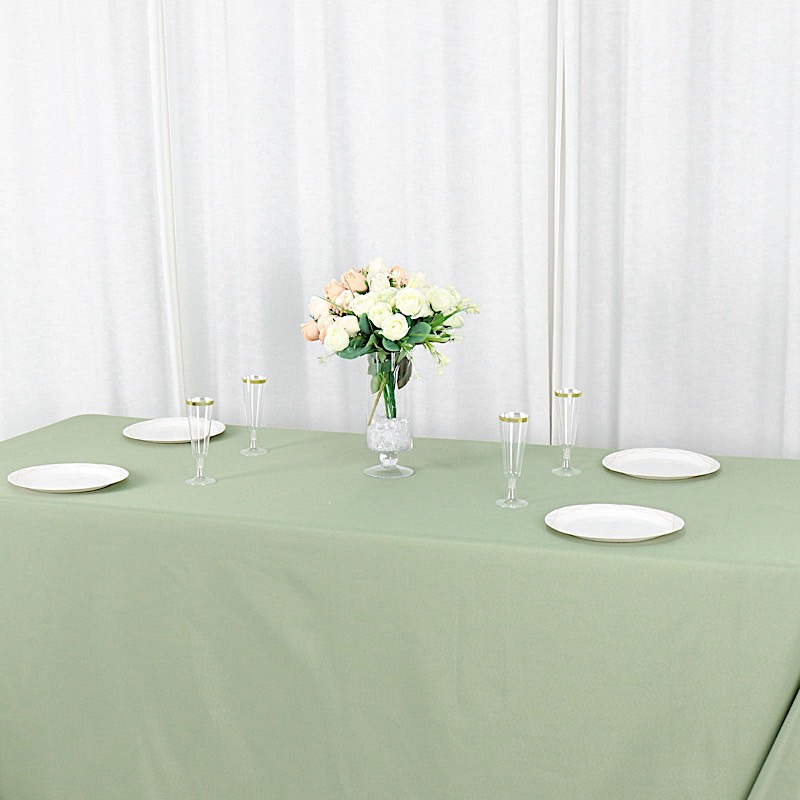 90x156-Inch RECTANGULAR Polyester Tablecloths Reception Catering Wedding Party - Picture 88 of 231
