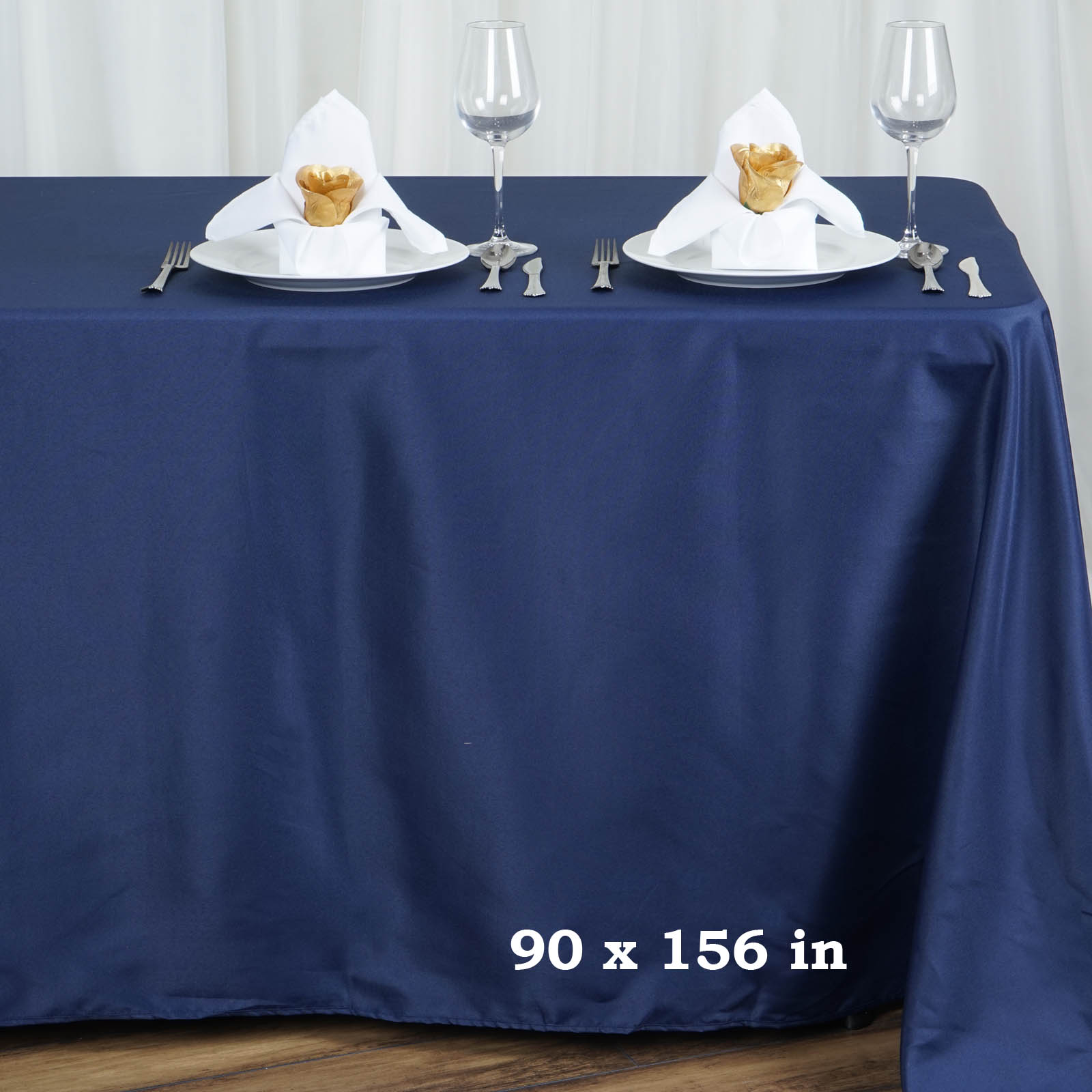 90x156-Inch RECTANGULAR Polyester Tablecloths Reception Catering Wedding Party - Picture 128 of 231