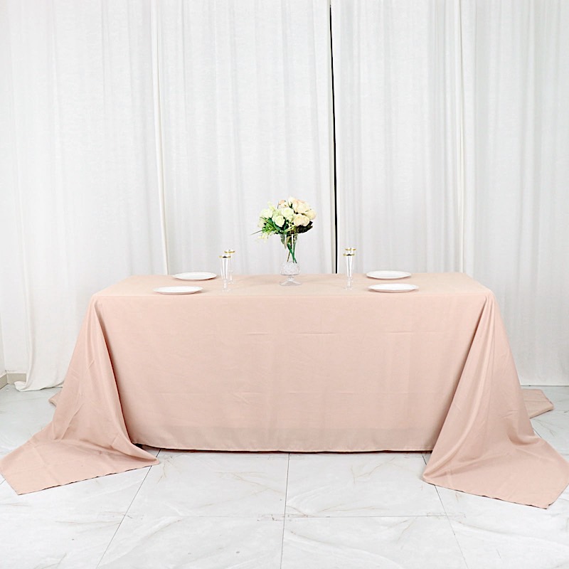 90x156-Inch RECTANGULAR Polyester Tablecloths Reception Catering Wedding Party - Picture 132 of 231