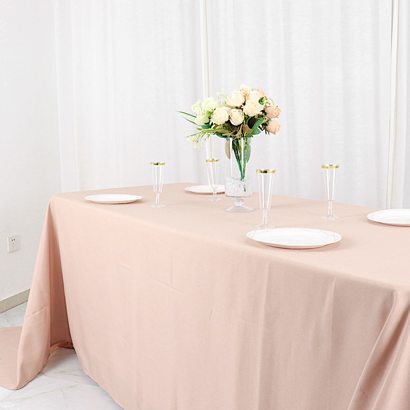 90x156-Inch RECTANGULAR Polyester Tablecloths Reception Catering Wedding Party - Picture 135 of 231